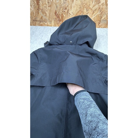 Helly Hansen Wesley II Jacket Rain Trench Coat Womens XS Black Hooded *No Belt - Picture 8 of 14